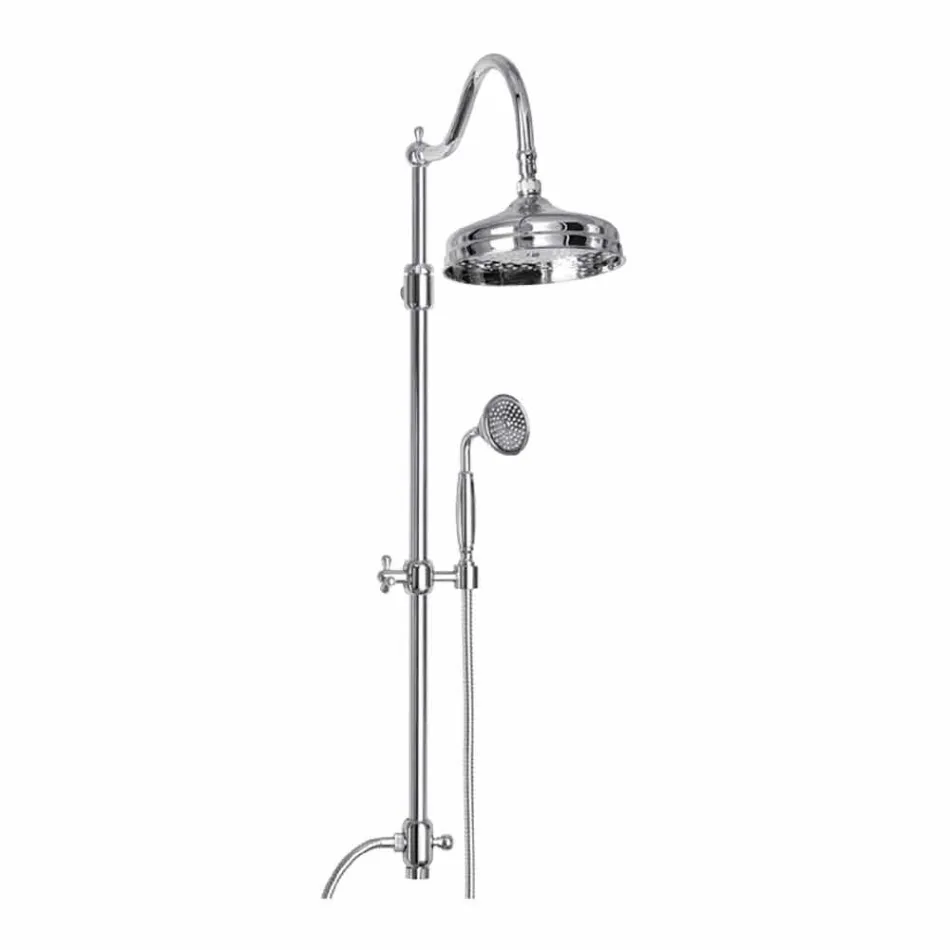 Colonna Doccia in Ottone Senza Miscelatore Design Classico Made in Italy - Yunda Viadurini