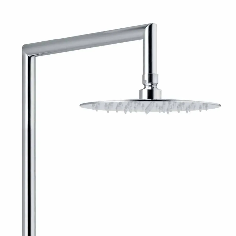Colonna Doccia Moderna in Ottone Finitura Cromata Made in Italy - Gallo Viadurini