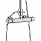 Colonna Doccia Moderna in Ottone Finitura Cromata Made in Italy - Gallo Viadurini