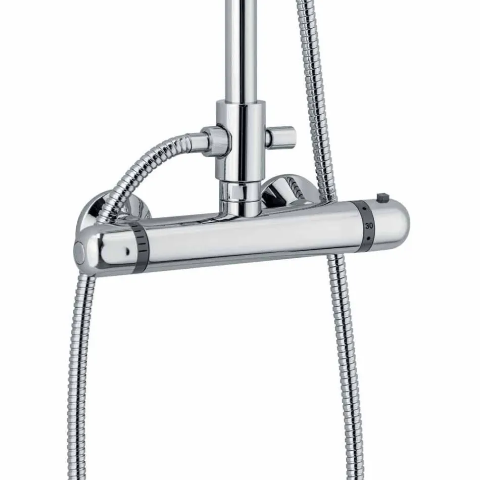 Colonna Doccia Moderna in Ottone Finitura Cromata Made in Italy - Gallo Viadurini