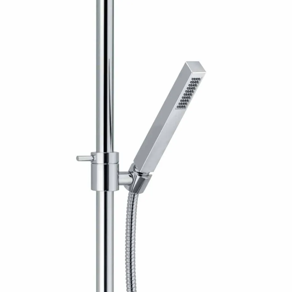 Colonna Doccia Moderna in Ottone Finitura Cromata Made in Italy - Gallo Viadurini
