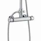 Colonna Doccia Moderna in Ottone Finitura Cromata Made in Italy - Gallo Viadurini