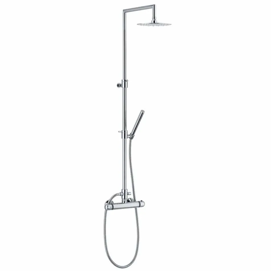 Colonna Doccia Moderna in Ottone Finitura Cromata Made in Italy - Gallo Viadurini