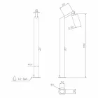 Colonna Doccia Solare da Giardino in Acciaio Inox Nero Made in Italy - Werner Viadurini
