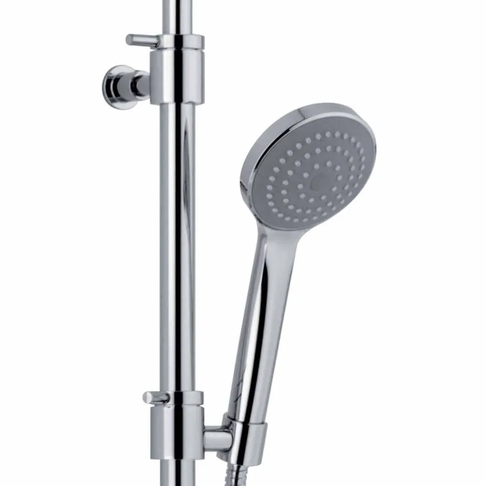 Colonna Doccia Telescopica in Ottone con Soffione Rotondo Made in Italy - Lenio Viadurini