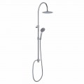 Colonna Doccia Telescopica in Ottone con Soffione Rotondo Made in Italy - Lenio