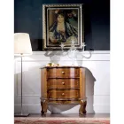 Comò 3 o 4 Cassetti in Legno Intarsiato di Lusso Made in Italy - Leonor Viadurini
