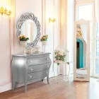 Comò Bombato con 3 Cassetti in Diverse Finiture Made in Italy - Gamad Viadurini