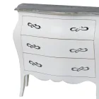 Comò Bombato con 3 Cassetti in Diverse Finiture Made in Italy - Gamad Viadurini