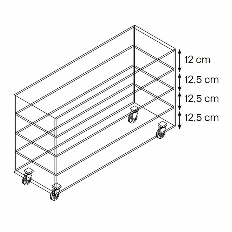 Comò in Vetro Extrachiaro e Sei Cassetti in Legno Bianco Made in Italy – Ganzo Viadurini
