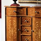 Comò Stile Classico in Legno 2 Ante e 5 Cassetti Made in Italy - Luxury Viadurini