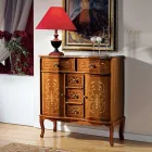 Comò Stile Classico in Legno 2 Ante e 5 Cassetti Made in Italy - Luxury Viadurini