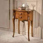 Comodino 2 Cassetti Classico in Legno Noce Bassano Made in Italy - Commodo Viadurini