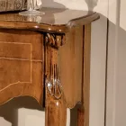 Comodino 2 Cassetti Classico in Legno Noce Bassano Made in Italy - Commodo Viadurini