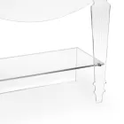Comodino Artigianale in Plexiglass Trasparente Design Classico - Salino Viadurini