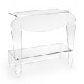 Comodino Artigianale in Plexiglass Trasparente Design Classico - Salino