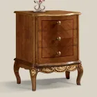 Comodino Camera da Letto in Legno con 3 Cassetti Made in Italy - Chantilly Viadurini