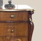 Comodino Classico 3 Cassetti di Lusso Legno Noce Made in Italy - Cambrige Viadurini