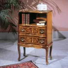 Comodino Classico in Legno di Noce con Cassetti Made in Italy - Elegant Viadurini