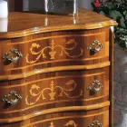 Comodino con Cassetti in Legno di Noce o Bianco Made in Italy - Elegant Viadurini