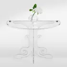 Comodino design classico, in cristallo acrilico e PMMA Tiana Viadurini