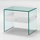 Comodino di Design Moderno in Vetro Extrachiaro Made in Italy– Segreto Viadurini