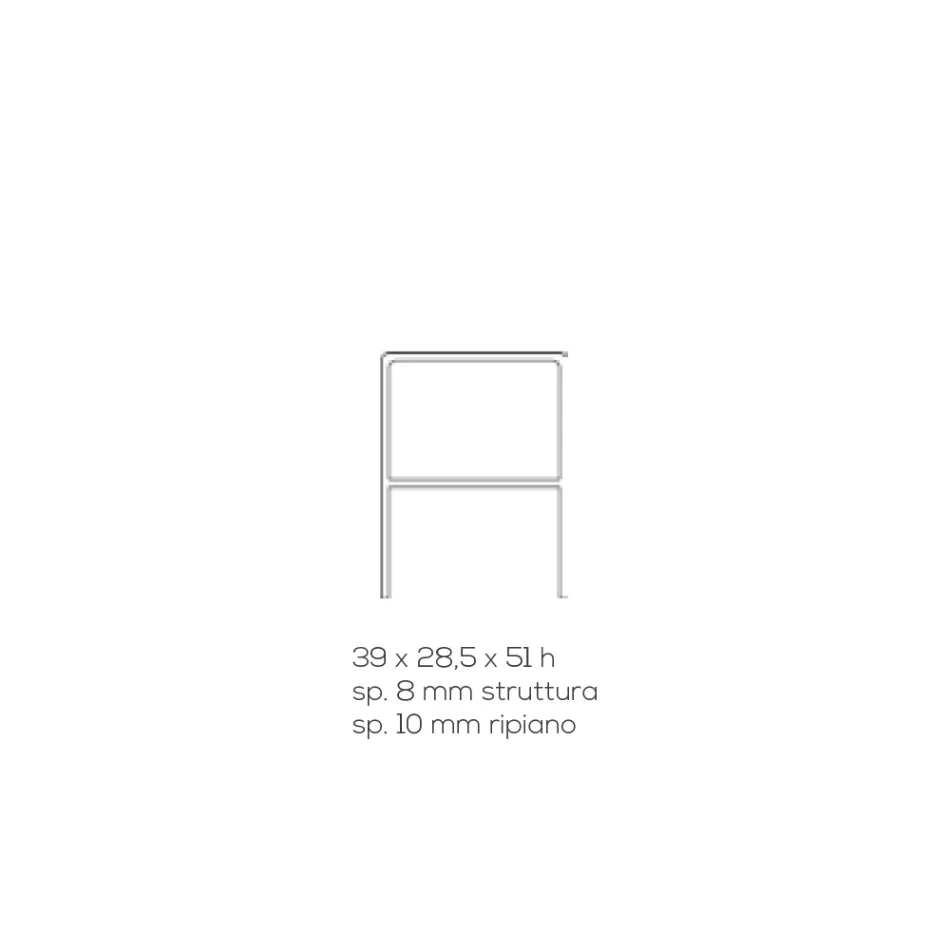 Comodino in Cristallo Acrilico Trasparente con Ripiano Design - Minervo Viadurini