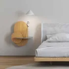 Comodino in Multistrato Composto da 3 Pannelli Modulari Design Moderno - Zita Viadurini