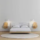 Comodino in Multistrato Composto da 3 Pannelli Modulari Design Moderno - Zita Viadurini