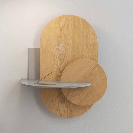 Comodino in Multistrato Composto da 3 Pannelli Modulari Design Moderno - Zita Viadurini