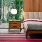 Comodino moderno 2 cassetti in rovere antico, L 60 x P 42 cm, Margo Viadurini