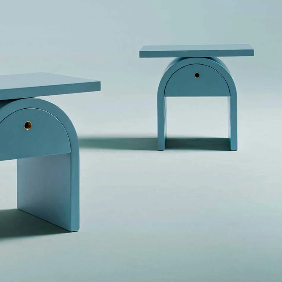 Comodino Moderno Design in Legno Colorato per la Camera da Letto - Arcom Viadurini