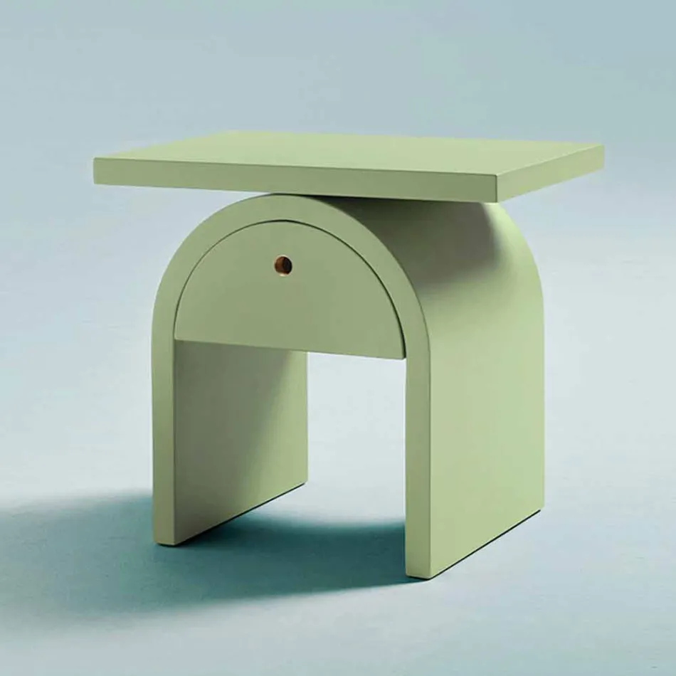 Comodino Moderno Design in Legno Colorato per la Camera da Letto - Arcom Viadurini