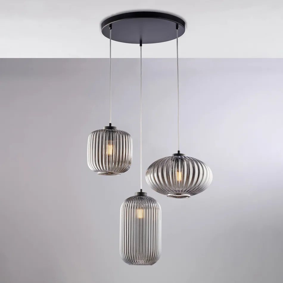 Complemento Luminoso di Design in Vetro e Metallo Made in Italy dal Look - Tucana Viadurini
