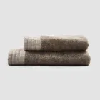 Completo Asciugamano Viso e Asciugamano Ospite in Spugna e Misto Lino - Kilim Viadurini