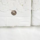 Completo Lenzuola Matrimoniale in Lino Leggero e Pizzo Armonia 2 Colori - Dettox Viadurini