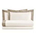 Completo Letto King Size in 100% Cotone e 10% Raso di Cotone - Dettaglio Viadurini