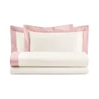 Completo Letto King Size in 100% Cotone e 10% Raso di Cotone - Dettaglio Viadurini