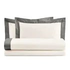 Completo Letto Matrimoniale in 100% Cotone e 10% Raso di Cotone - Dettaglio Viadurini