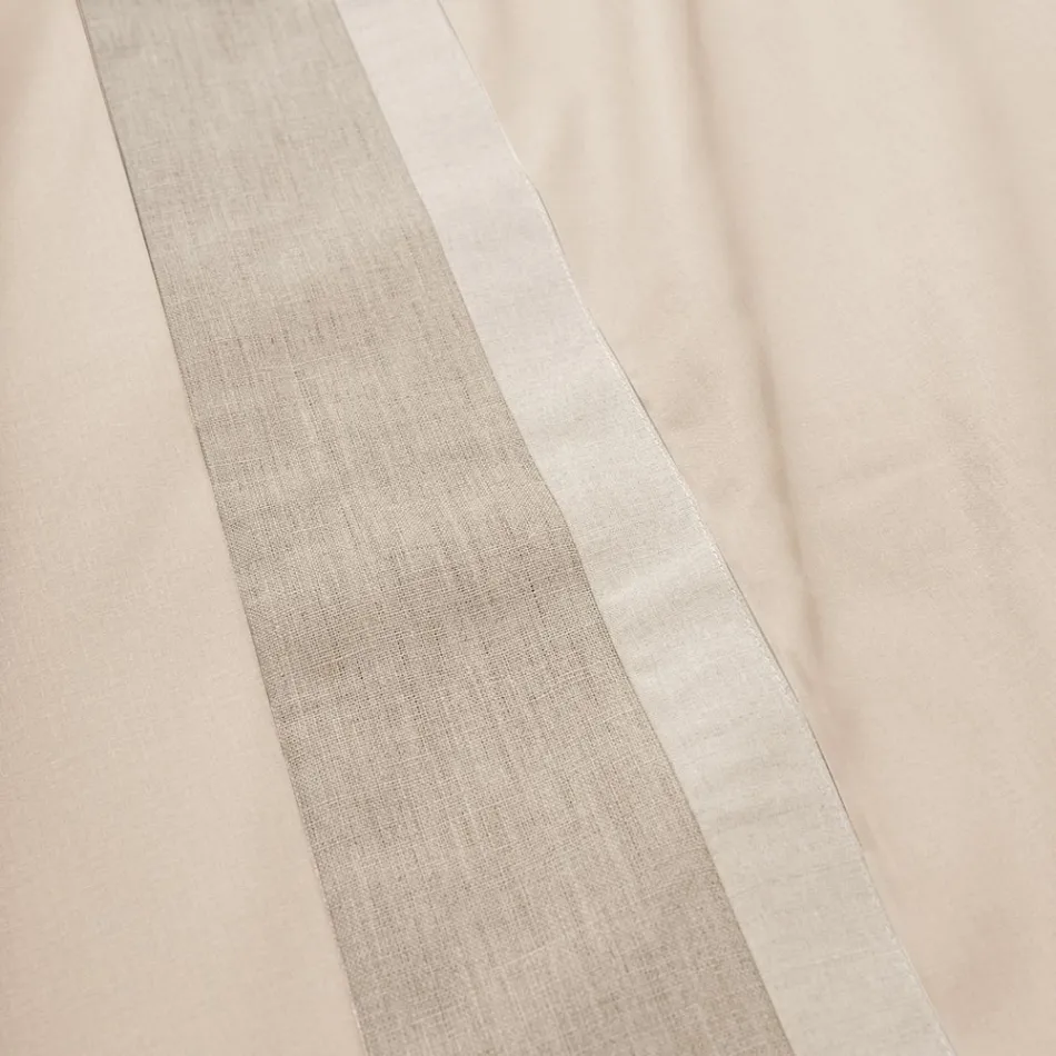 Completo Letto Matrimoniale in 90% Cotone e 10% Lino Made in Italy - Nestle Viadurini