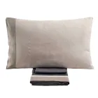 Completo Letto Matrimoniale in 90% Cotone e 10% Lino Made in Italy - Nestle Viadurini
