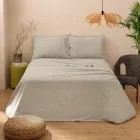 Completo Letto Matrimoniale in Puro Cotone Tinto in Capo e Sfumato - Delicacy Viadurini