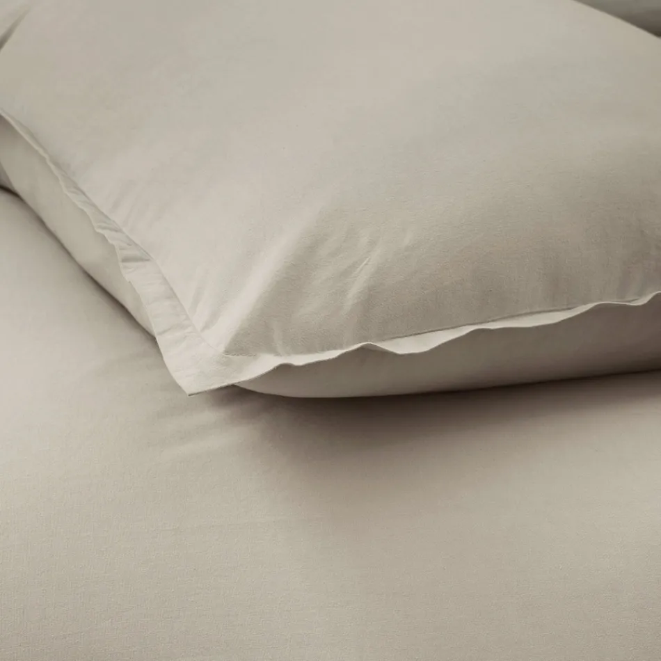 Completo Letto Matrimoniale in Puro Cotone Tinto in Capo e Sfumato - Delicacy Viadurini