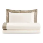 Completo Letto Una Piazza e Mezzo in 100% Cotone e 10% Raso di Cotone - Dettaglio Viadurini