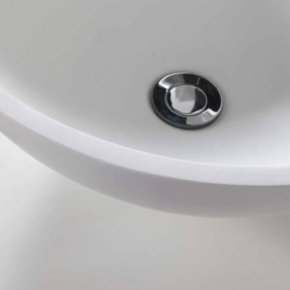 Composizione 3 Mobili Bagno in Legno di Teak con Lavabo in Resina - Essence Viadurini