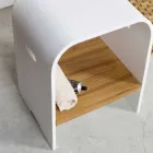 Composizione 3 Mobili Bagno Sospesa con Lavabo Bianco in Resina - Abbaglio Viadurini
