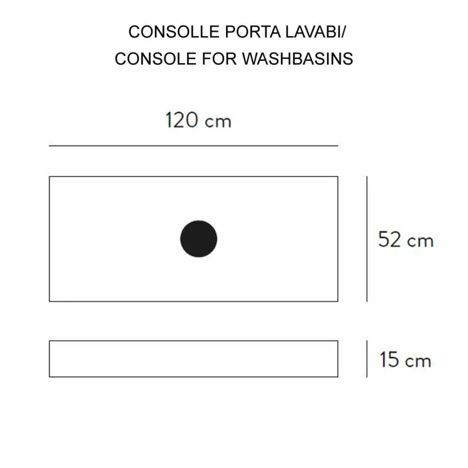 Composizione 3 Mobili Bagno Sospesa in Gres Porcellanato 4 Finiture - Rambina Viadurini