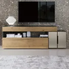 Composizione a Parete Moderna di Design in Mdf Made in Italy - Kristin  Viadurini