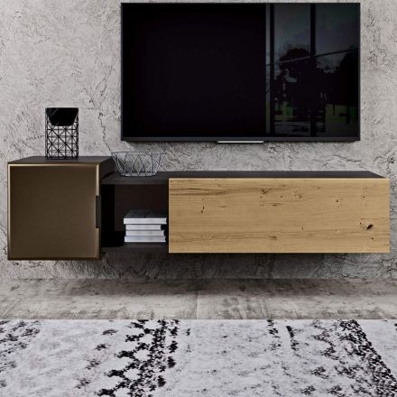 Composizione a Parete per la Zona Living di Design Moderno Made in Italy - Margit Viadurini