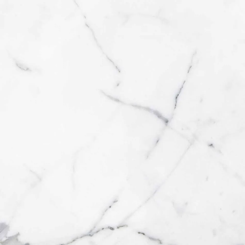Composizione Accessori da Bagno in Marmo Bianco di Carrara Made in Italy - Tuono Viadurini
